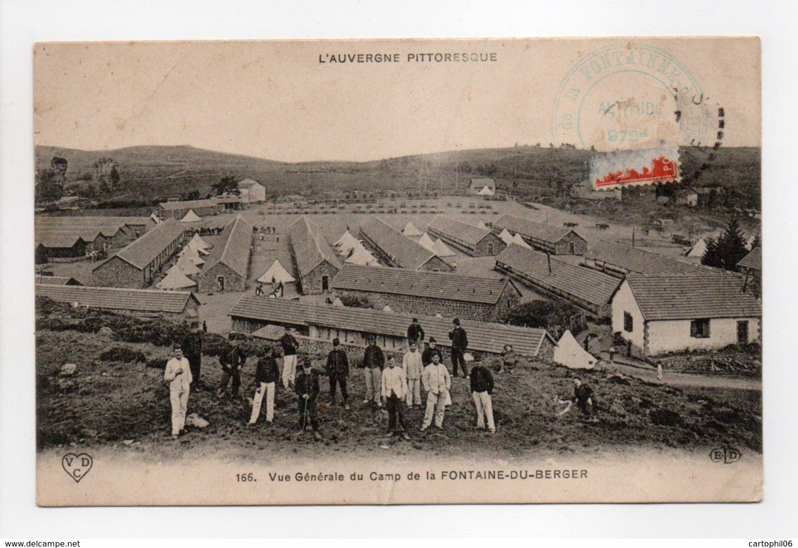 - CPA L'AUVERGNE PITTORESQUE (63) - Vue Générale Du Camp De La FONTAINE-DU-BERGER (belle Animation) - - Autres & Non Classés