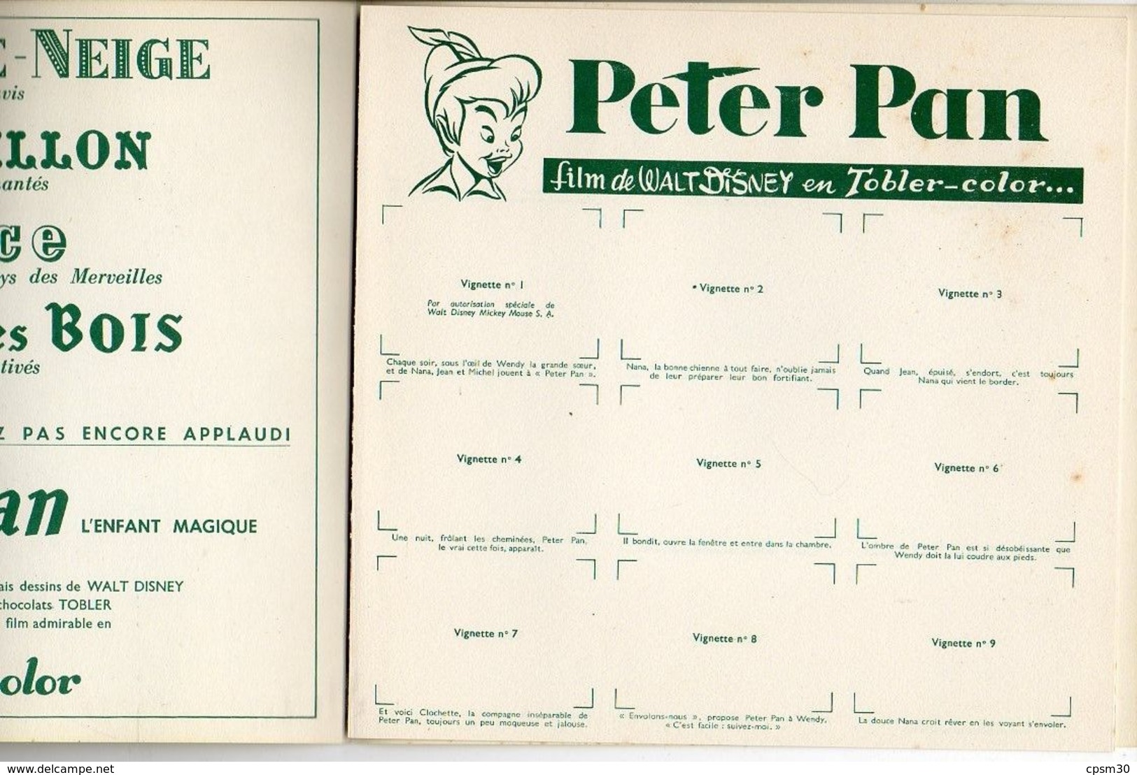 Album Chromo - 011 - Deux ALBUMS - TOBLER-COLOR Peter Pan Et PINOCCHIO - Neuf Et Vide D'images - Année ??1950/60?? - 0-6 Ans