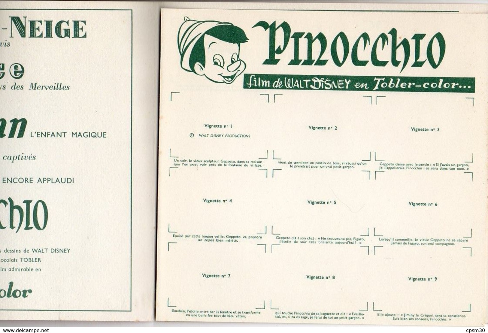 Album Chromo - 011 - Deux ALBUMS - TOBLER-COLOR Peter Pan Et PINOCCHIO - Neuf Et Vide D'images - Année ??1950/60?? - Albumes & Catálogos