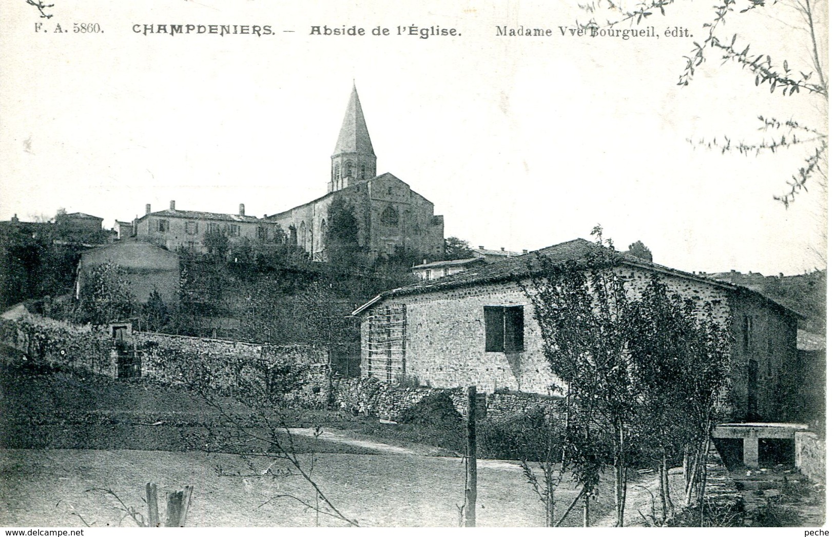 N°2473 R -cpa Champàdeniers -abside De L'église- - Champdeniers Saint Denis