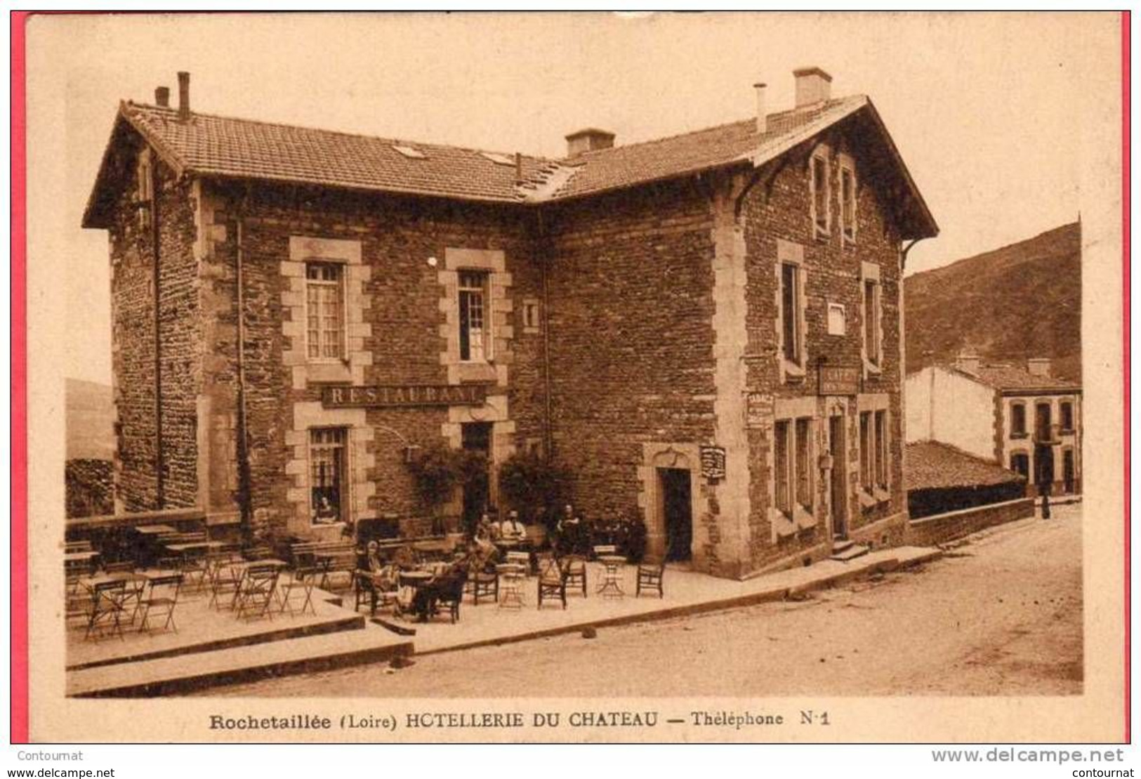 CPA NOTE D' Hotel 42 ROCHETAILLEE  HOTELLERIE DU CHATEAU - Rochetaillee