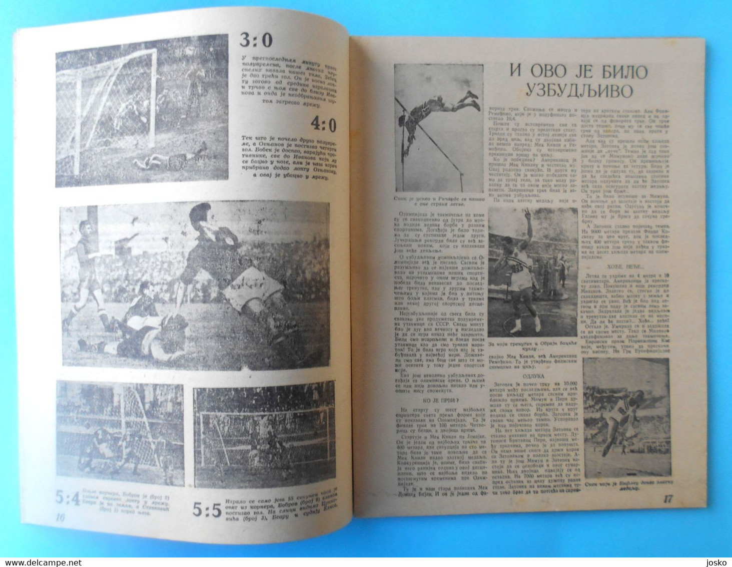 XV SUMMER OLYMPIC GAMES HELSINKI 1952 - Yugoslavian vintage guide-programme * Olympia Olympiade Jeux Olympiques Finland