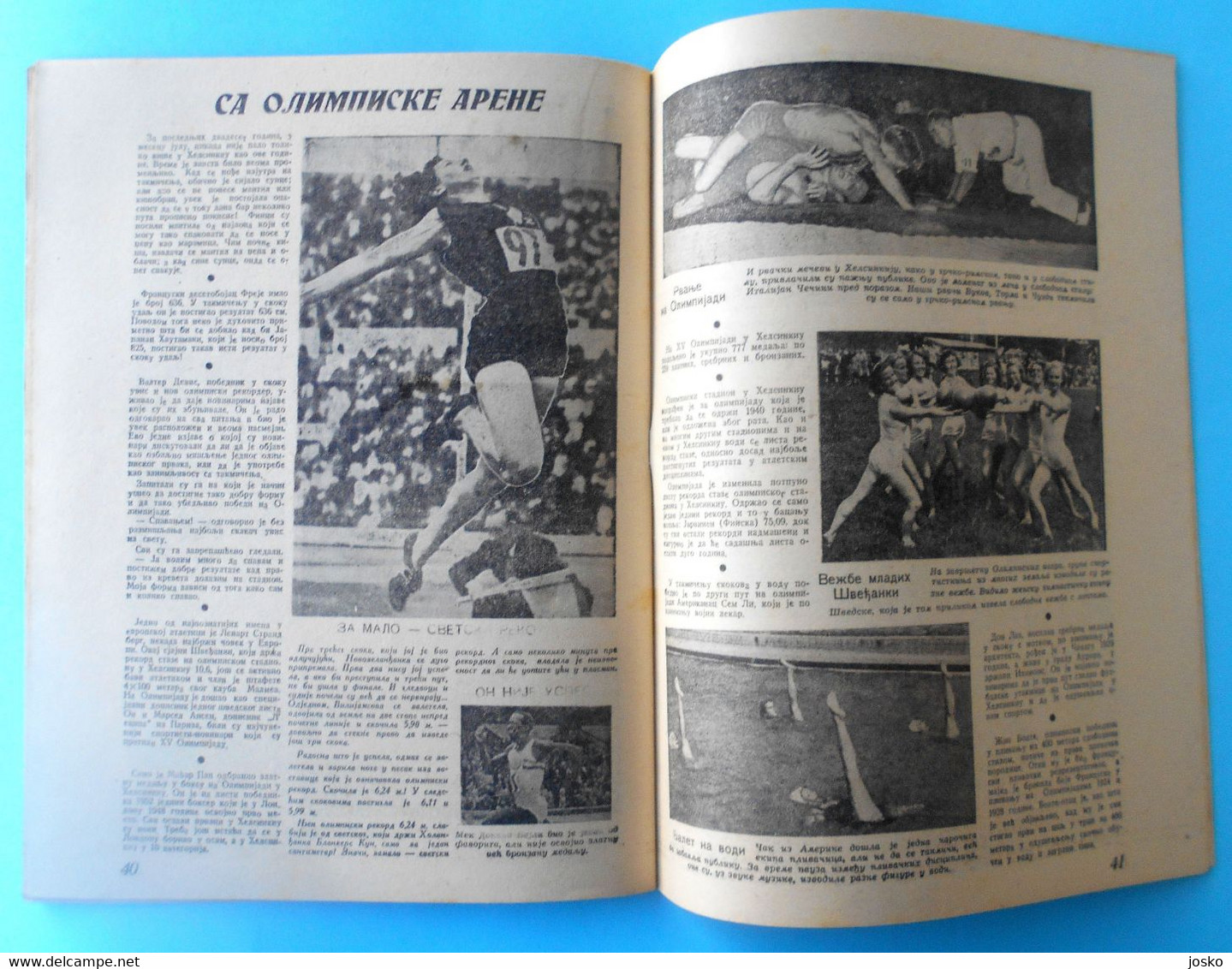 XV SUMMER OLYMPIC GAMES HELSINKI 1952 - Yugoslavian vintage guide-programme * Olympia Olympiade Jeux Olympiques Finland