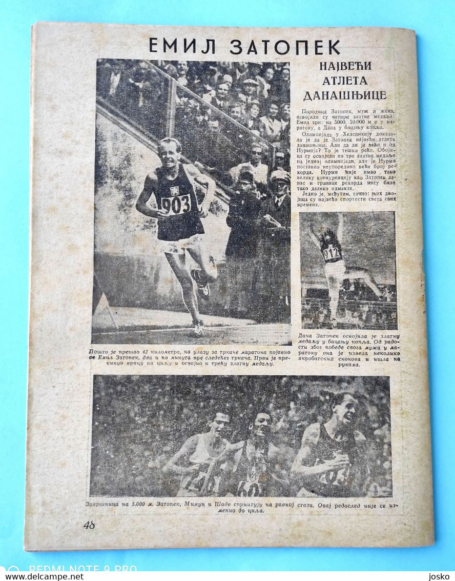 XV SUMMER OLYMPIC GAMES HELSINKI 1952 - Yugoslavian vintage guide-programme * Olympia Olympiade Jeux Olympiques Finland