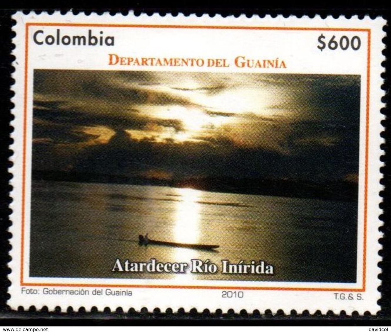 A545M- KOLUMBIEN - MNH - 2010 - GUAINIA DEPARTMENT - INIRIDA RIVER - Kolumbien