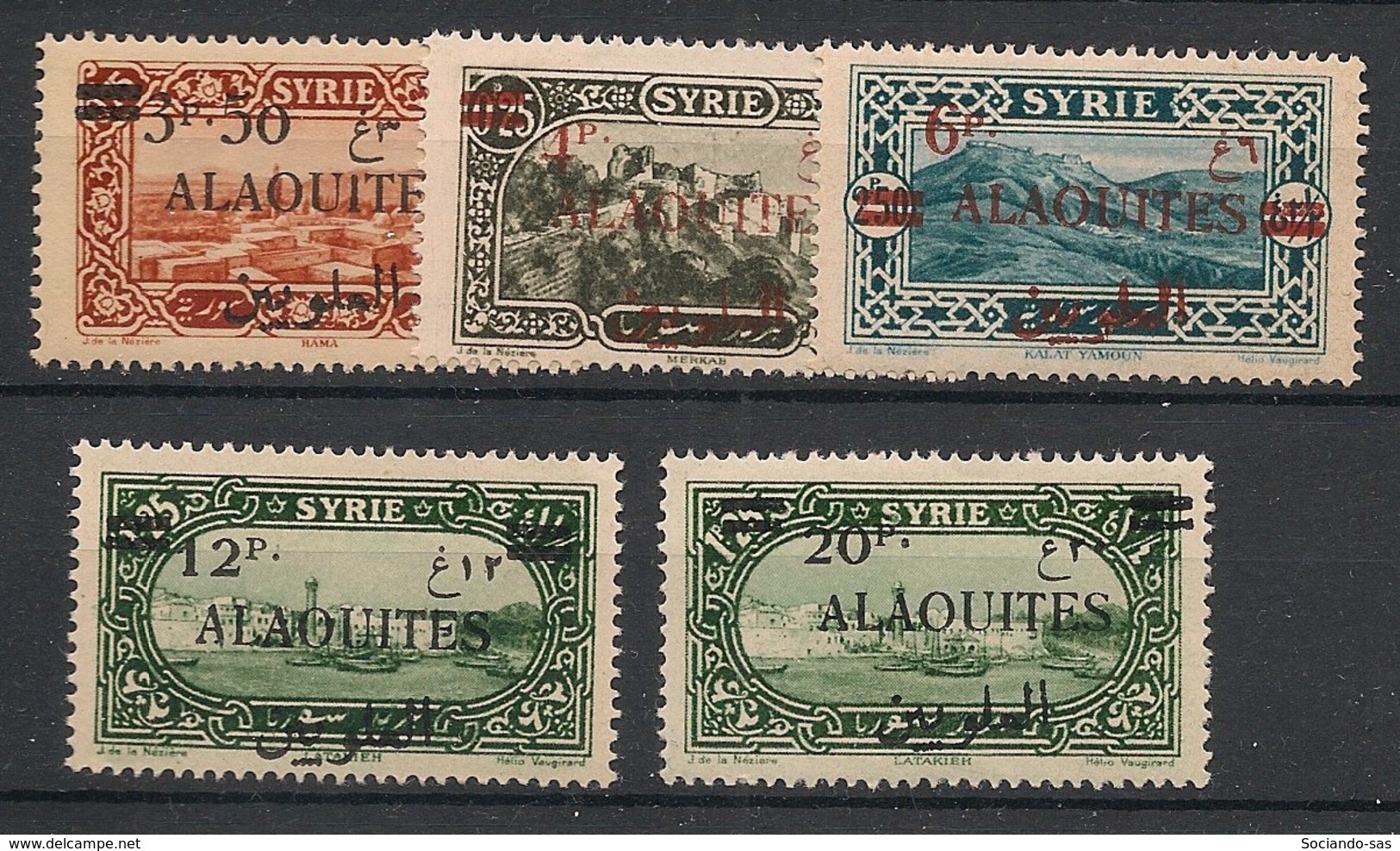 Alaouites - 1926-28 - N°Yv. 35 à 40 - Série Complète Sauf 37 - Neuf Luxe ** / MNH / Postfrisch - Ungebraucht