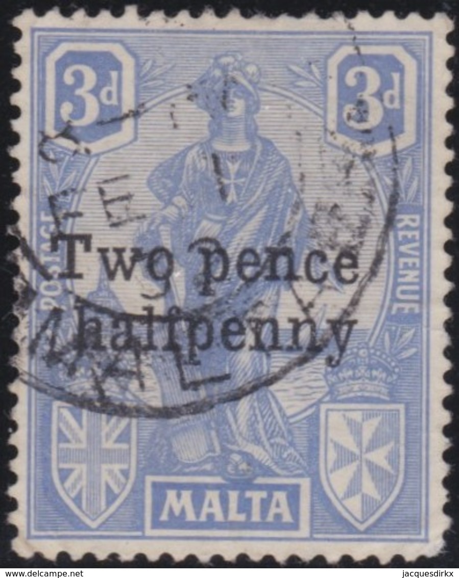 Malta  .    SG  .   142    .      O   .       Cancelled   .   /   .   Oblitéré - Malte (...-1964)