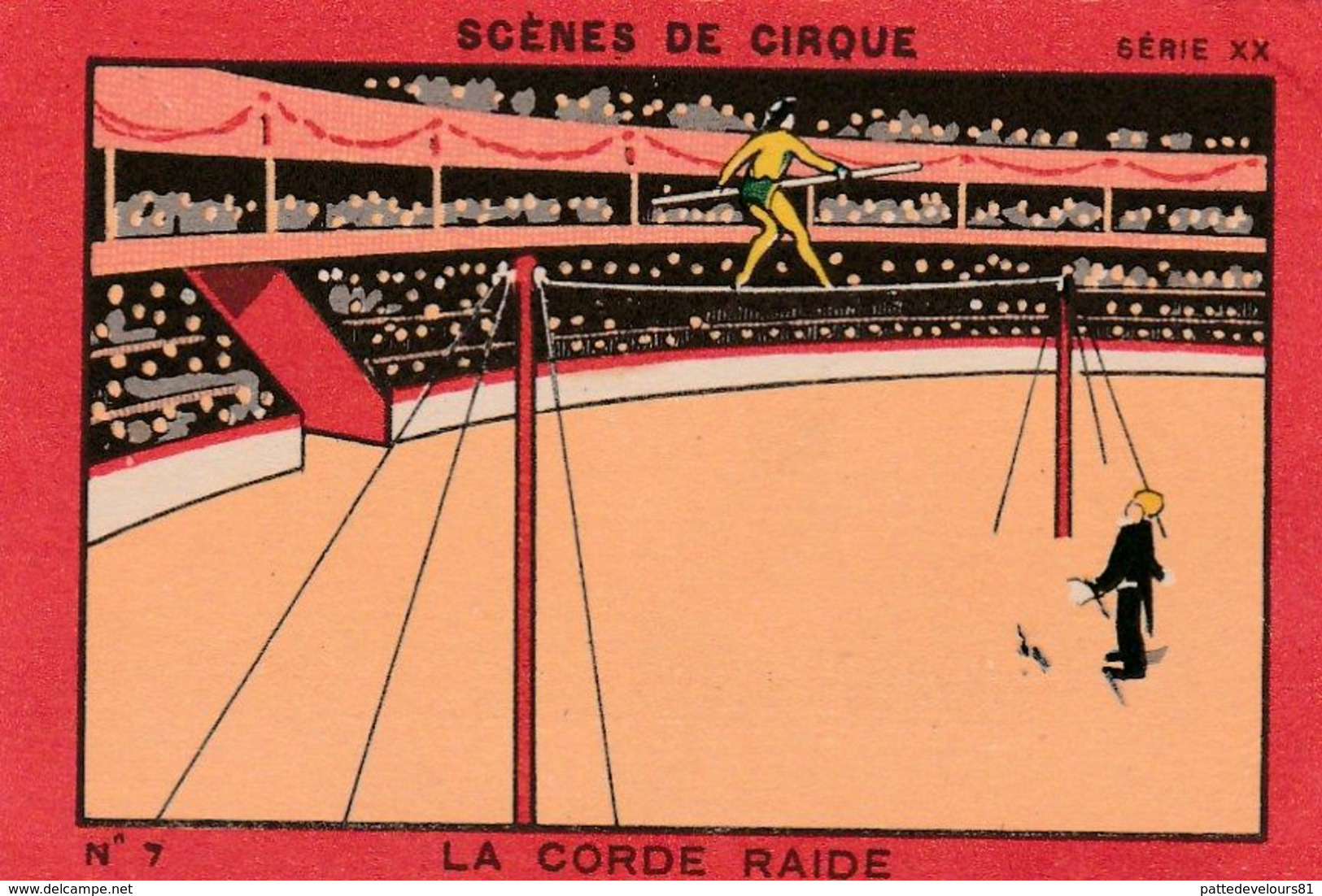 IMAGE Publicitaire Publicité Réclame Cirque Cirk Circus  La Corde Raide Acrobate Funambule (2 Scans) - Sonstige & Ohne Zuordnung