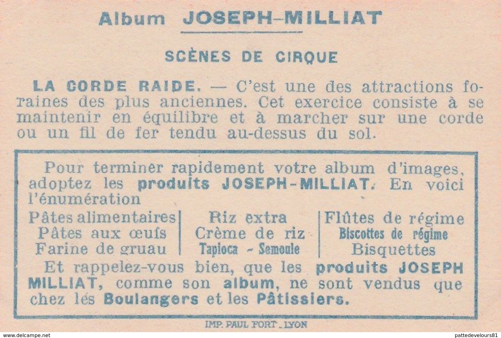 IMAGE Publicitaire Publicité Réclame Cirque Cirk Circus  La Corde Raide Acrobate Funambule (2 Scans) - Sonstige & Ohne Zuordnung