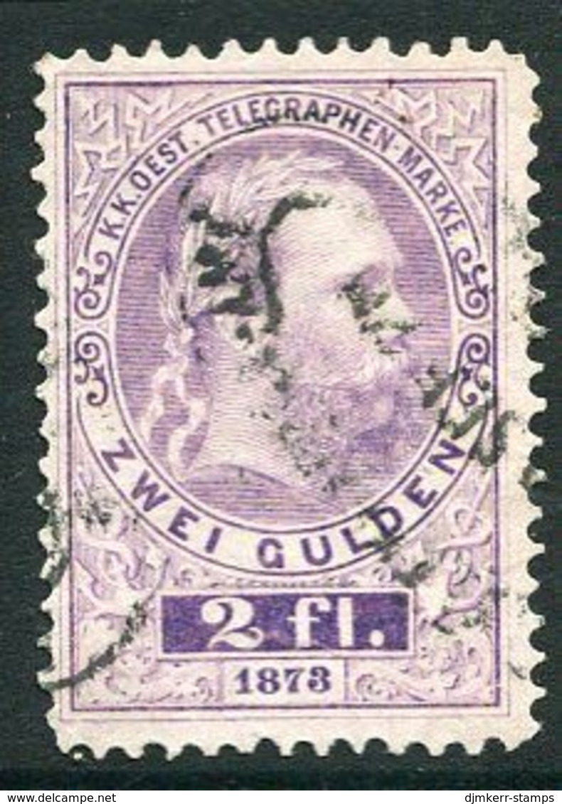 AUSTRIA 1874 Telegraph Engraved 2 Fl., Perforated 10½ Used.  Michel 17 - Télégraphe