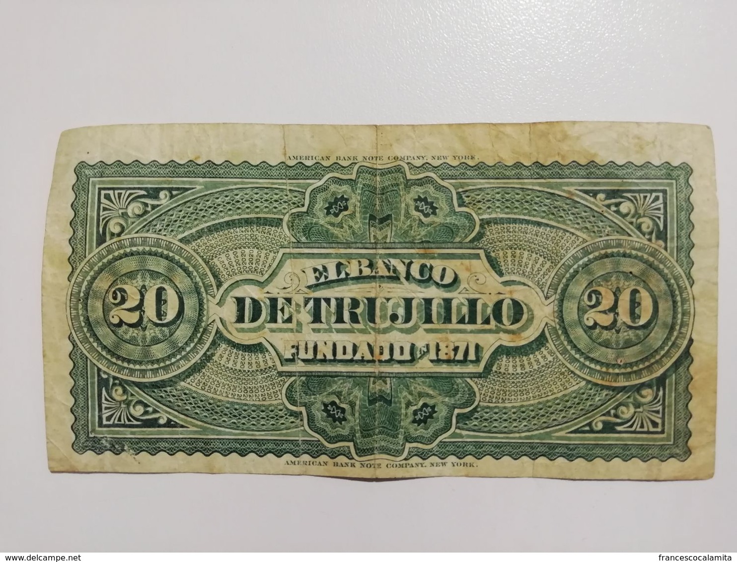 Banconota El Banco De Trujillo 20 Centavos - Perú