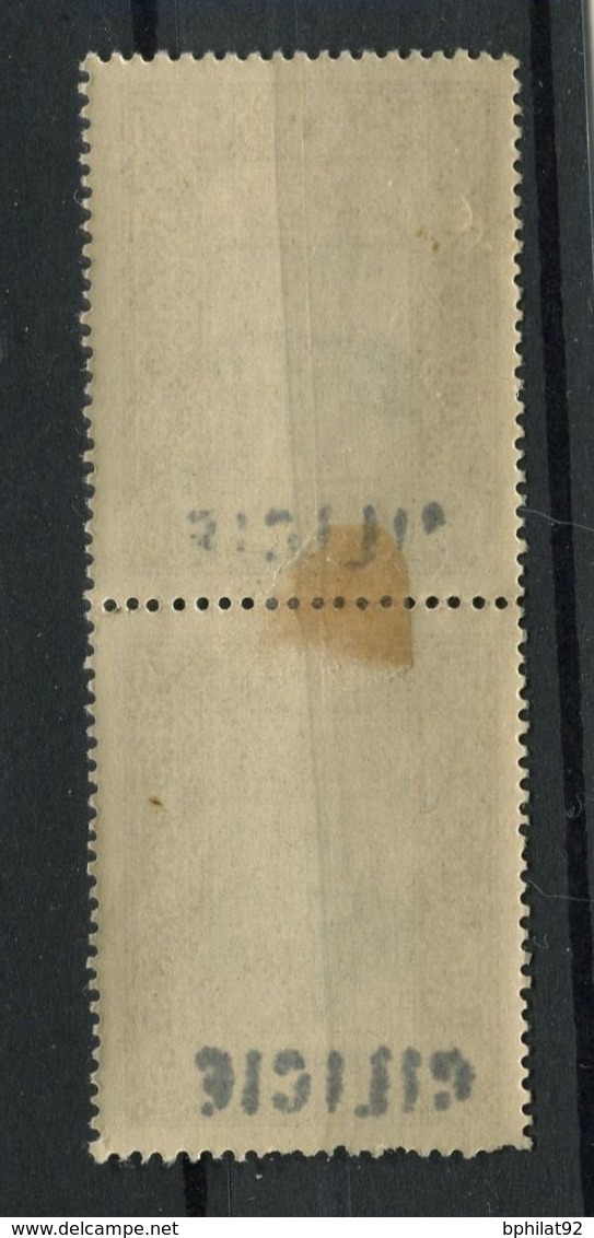 !!! CILICIE, PAIRE DU N°17 VARIETE SURCHARGE PARTIELLE TENANT A NORMAL NEUVE * - Unused Stamps