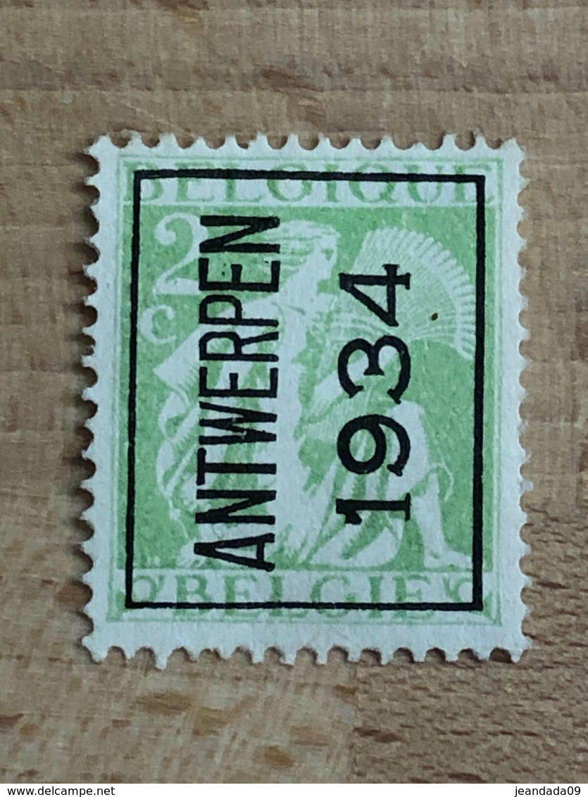 275A Antwerpen 1934 Tb Peu Fréquent!!!! (semble être X) - Typo Precancels 1932-36 (Ceres And Mercurius)