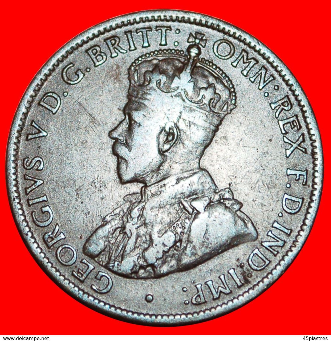 · GREAT BRITAIN: AUSTRALIA ★ 1/2 PENNY 1914 UNCOMMON! George V (1911-1936) LOW START★ NO RESERVE! - ½ Penny