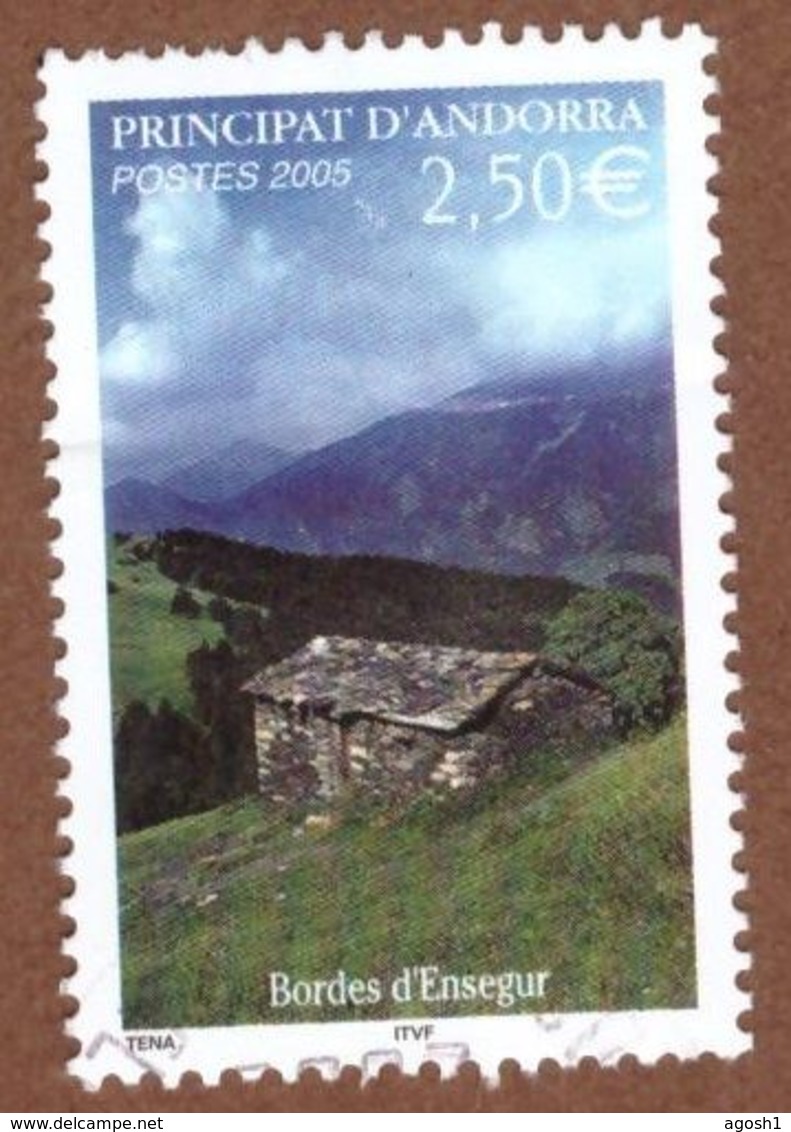 AND008 ANDORRA FRANCESE 2005 NR BORDES D'ENSEGUR EURO 2,50 USATO - Usados