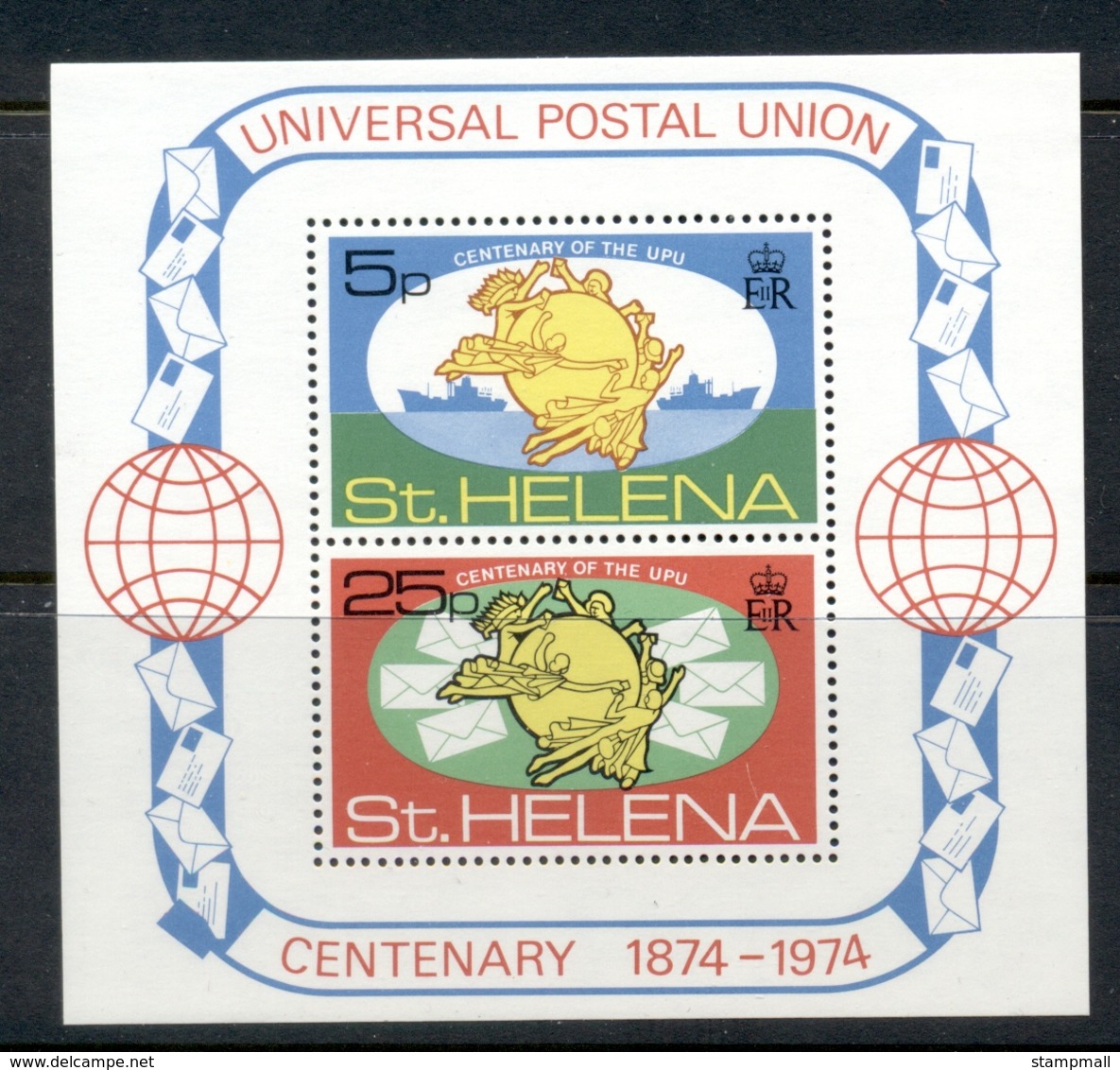 St Helena 1974 UPU Centenary MS MUH - St. Helena