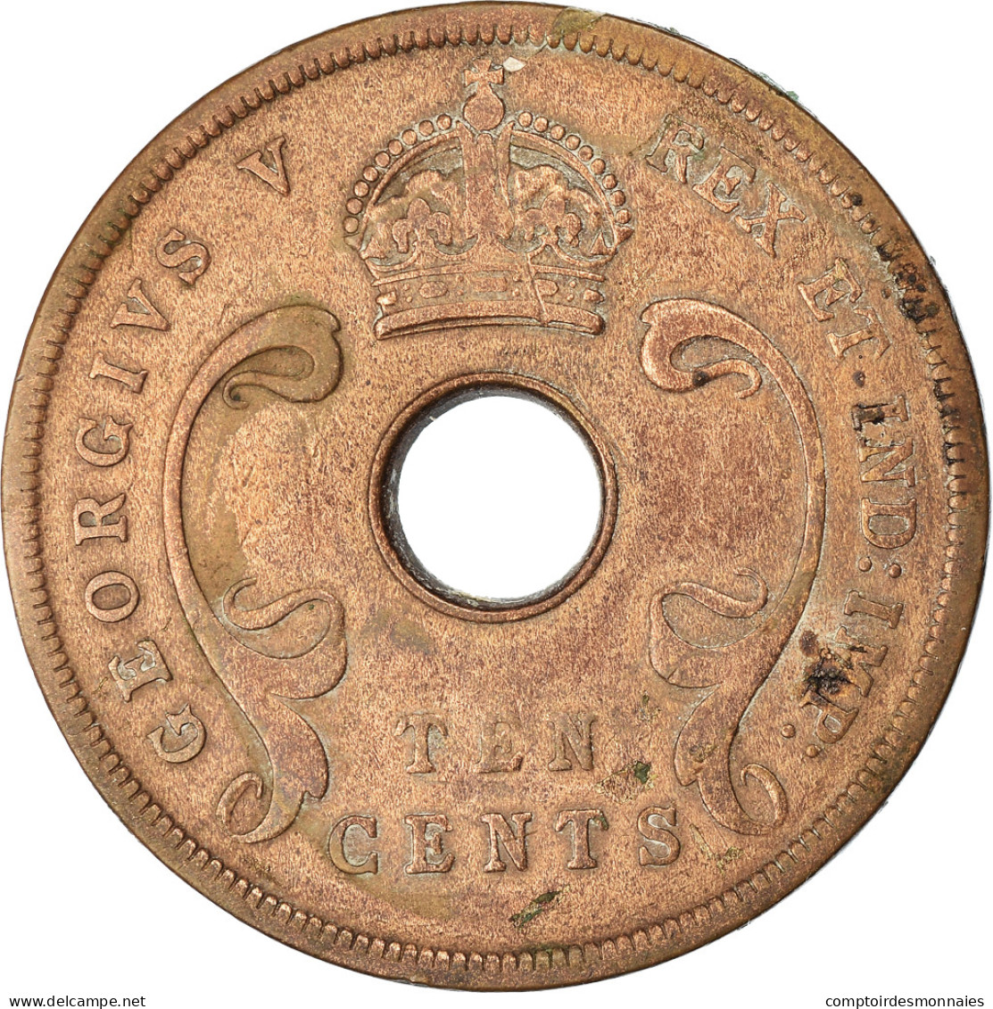 Monnaie, EAST AFRICA, George V, 10 Cents, 1922, TB+, Bronze, KM:19 - East Africa & Uganda Protectorates