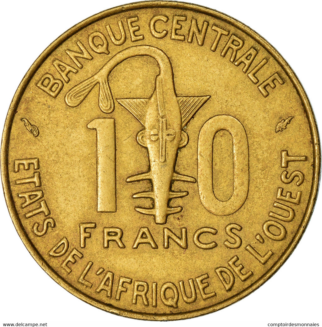 Monnaie, West African States, 10 Francs, 1975, TTB, Aluminum-Nickel-Bronze - Elfenbeinküste