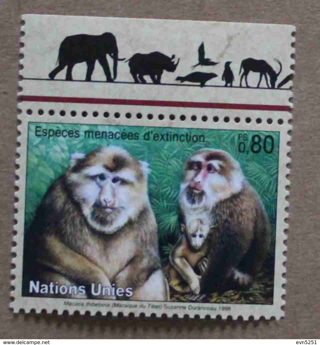 Ge98-01 : Nations-Unies (Genève) / Protection De La Nature - Macaque Du Tibet (Macaca Thibetana) - Unused Stamps