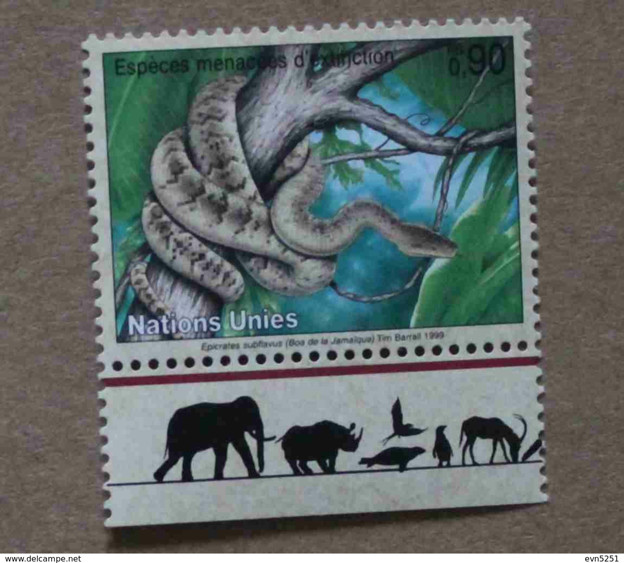 Ge99-01 : Nations-Unies (Genève) / Protection De La Nature - Boa De La Jamaïque (Epicrates Subflavus) - Unused Stamps
