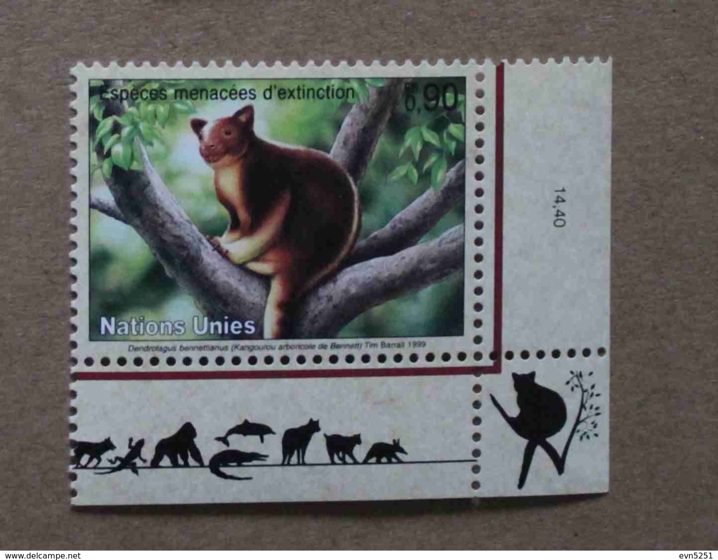 Ge99-01 : Nations-Unies (Genève) / Protection De La Nature - Kangourou Arboricole De Bennett (Dendrolagus Bennettianus) - Unused Stamps