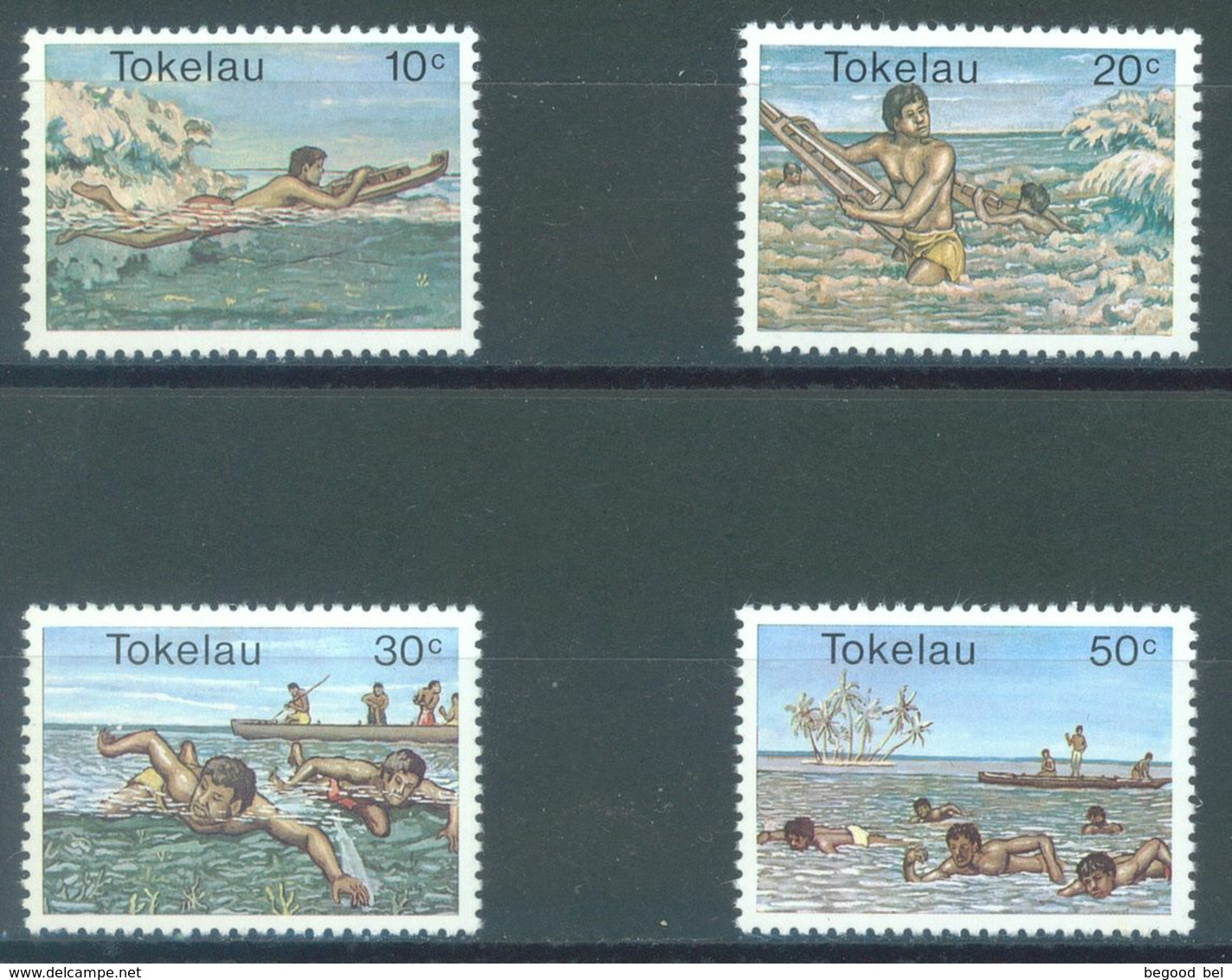 TOKELAU - MNH/** - 1980  - SURFING SWIMMING - Yv 73-76 -  Lot 21936 - Tokelau