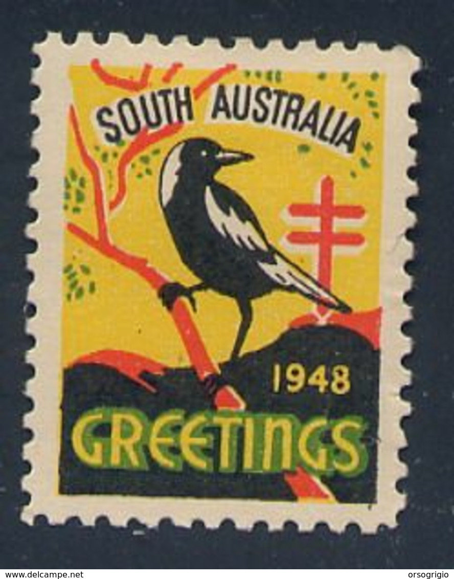 SOUTH AUSTRALIA - CINDERELLA - VIGNETTA - GREETINGS 1948 - Cinderellas