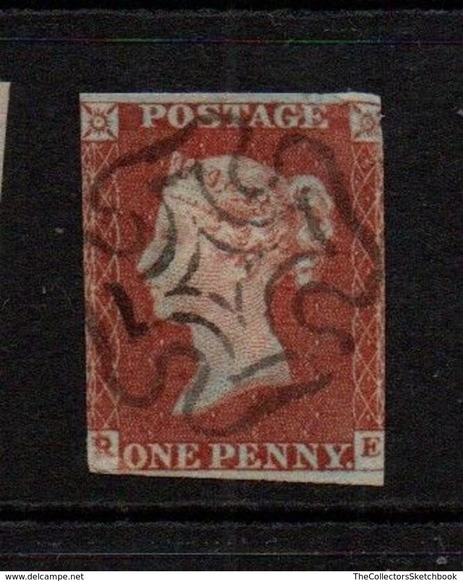 GB Victoria Penny Red Imperf  ;  ;  Full Maltese Cross . - Gebruikt