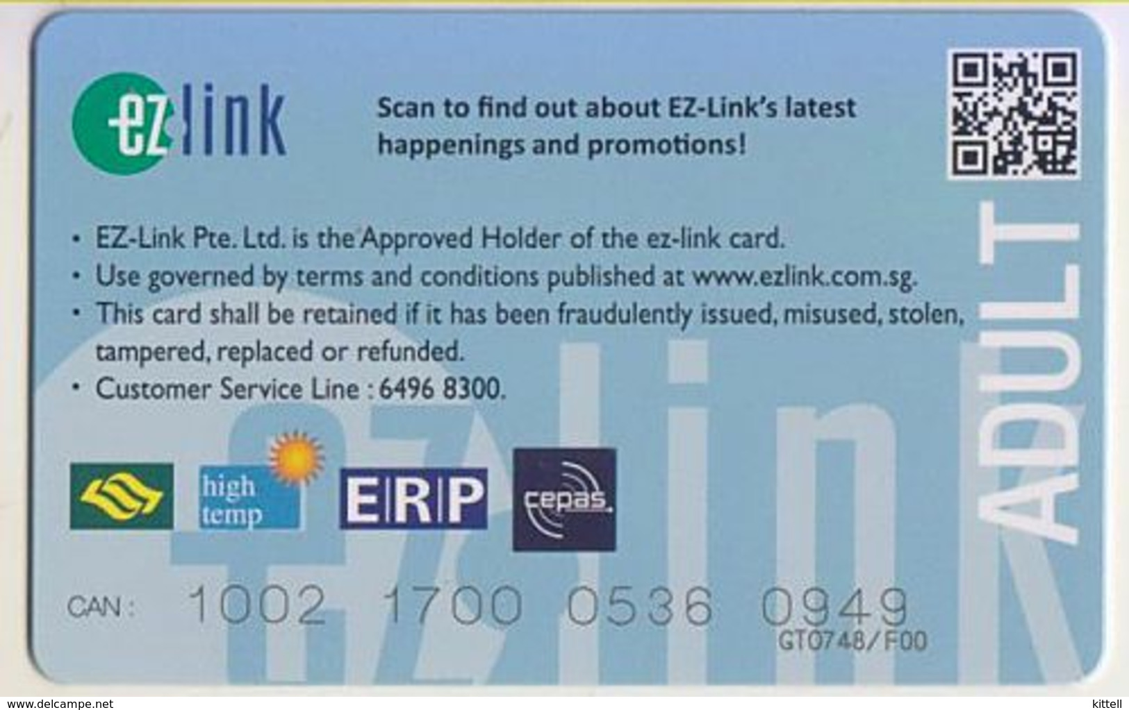 Singapore Travel Transport Card Subway Train Bus Ticket Ezlink Used Dreamworks Koukou - Monde