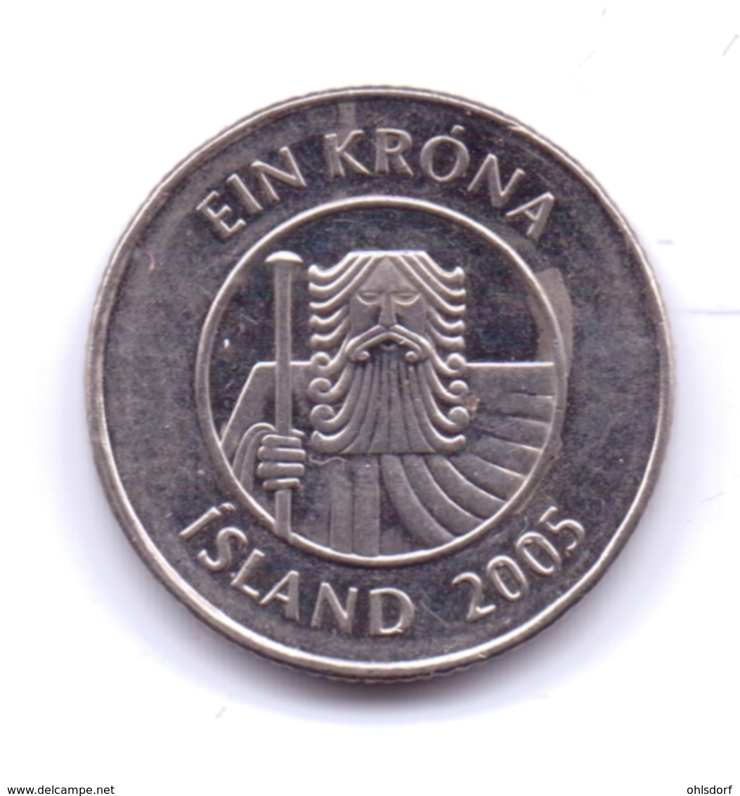 ICELAND 2005: 1 Krona, KM 27a - Islanda