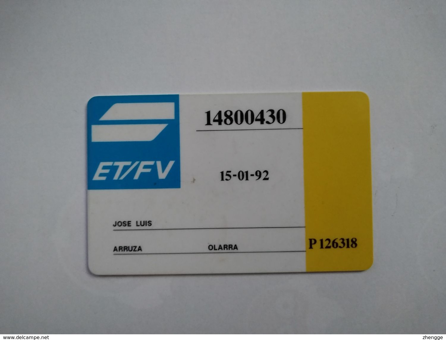 Spain Transport Cards, (1pcs) - Non Classés