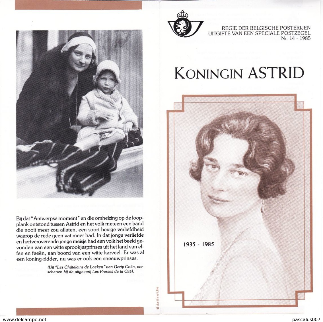 B01-175 BELG.1985 2183 4 X Dif. Op Ned.postfolders Met Eerste Dag Stempel Reine Astrid Koningin 20€ - Post-Faltblätter