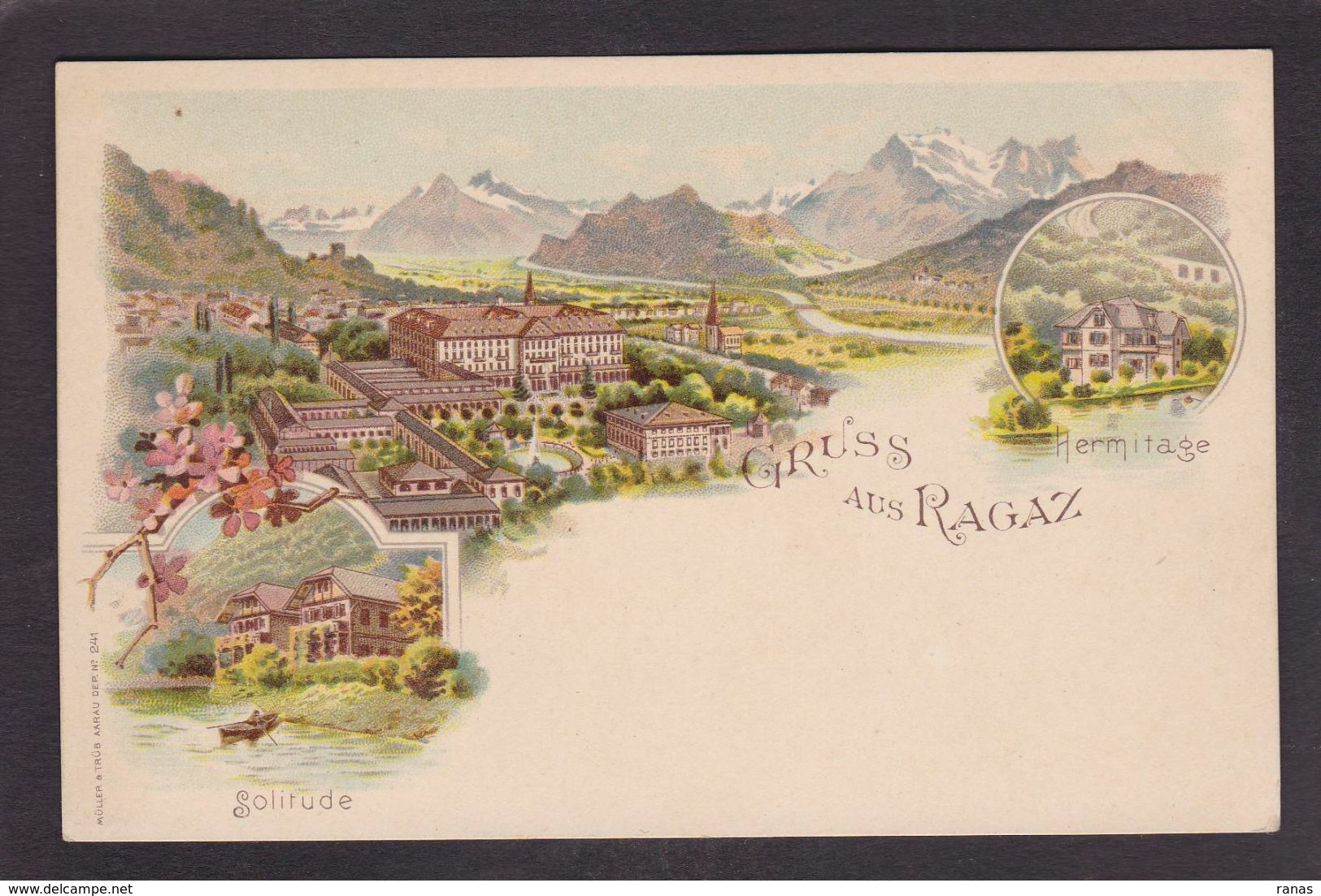 CPA Suisse Helvétia Schweiz Svizzera Non Circulé Litho Gruss Canton De Saint Gall RAGAZ - St. Gallen