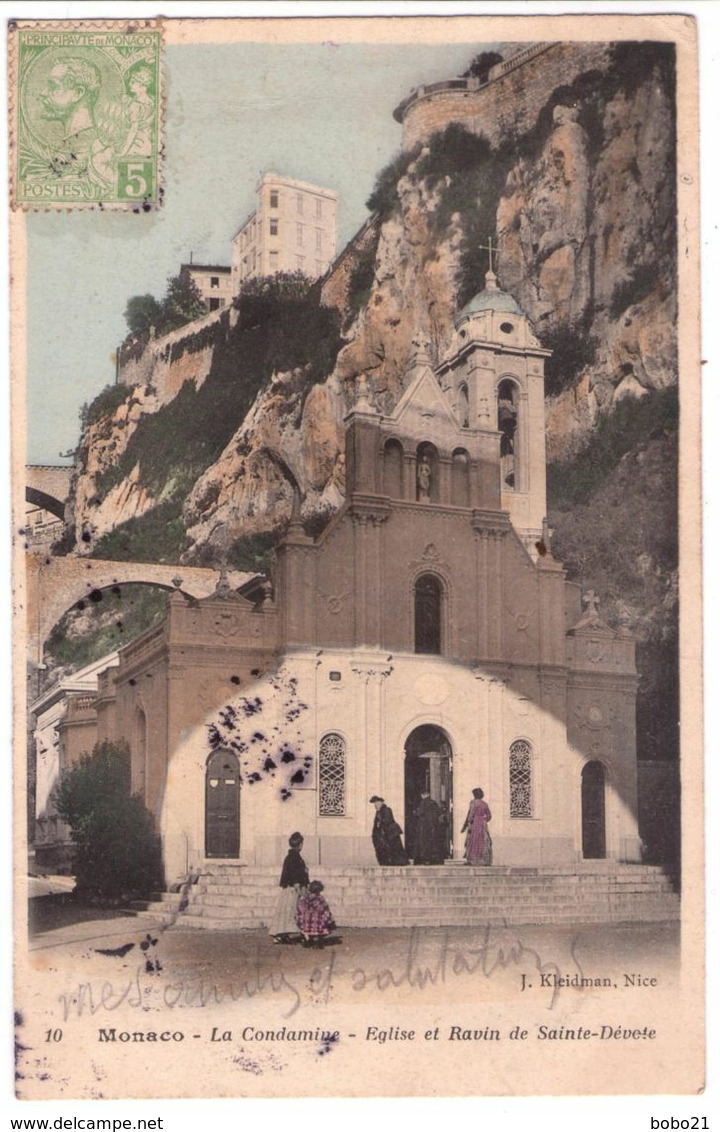 7468 - Monaco ( La Condamine ) - Eglise Et Ravin De Sainte-Dévote - J. Kleidman à Nice , N°10 - - La Condamine