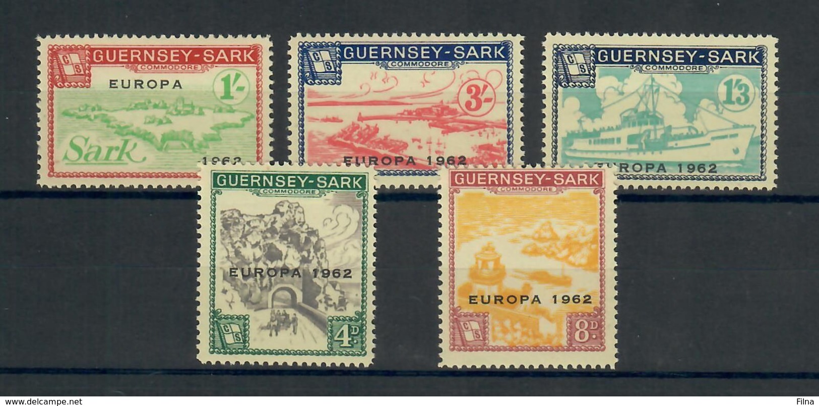 GRAN BRETAGNA 1962  EUROPA NAVI - GUERNSEY  SARK  -  MNH** - Local Issues