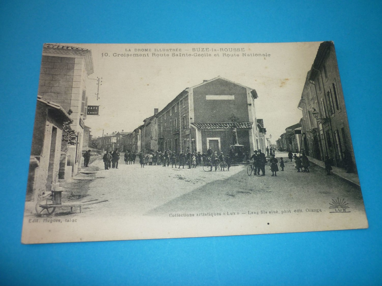 Carte Postale  Drome Suze La Rousse Croisement Route Sainte Cecile Et Route Nationale Animée - Andere & Zonder Classificatie