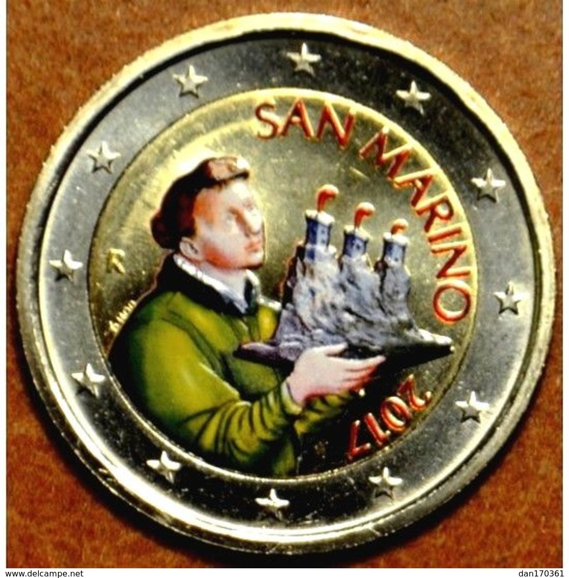 SAINT MARIN 2017 - 2 EUROS DE SERIE VERSION COULEUR - FARBE- COLORISEE - COULEURS - COLORED - COLOR - San Marino