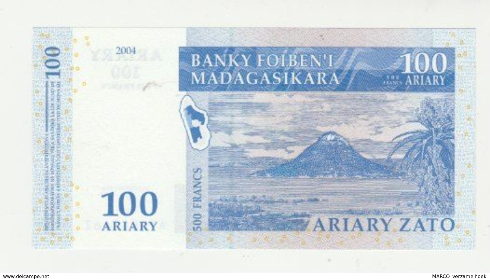 Banknote Madagaskar 100 Ariary 500 Francs 2004 UNC (signature) - Madagascar