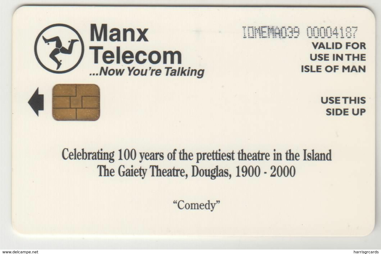 ISLE OF MAN - Comedy, Tirage 6000, Used - Isle Of Man