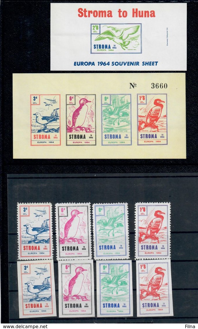 GRAN BRETAGNA 1964  EUROPA - STROMA FAUNA UCCELLI -   MNH** - Local Issues