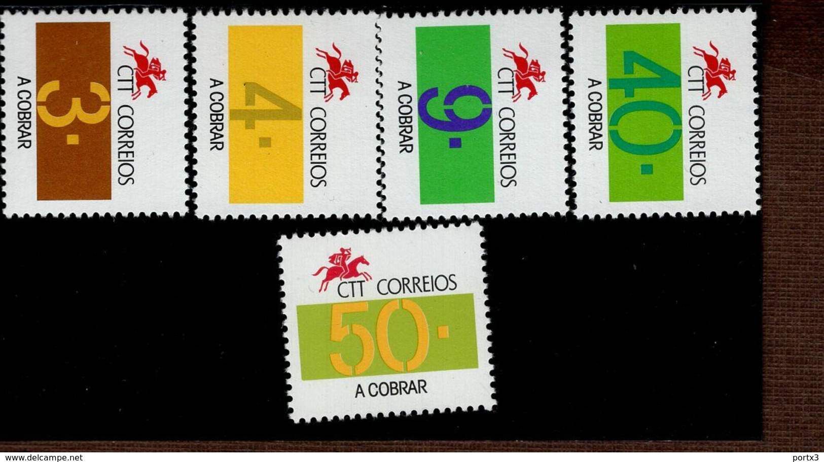 Portugal Portomarken Ziffern 95 - 99 MNH ** Neuf - Ongebruikt