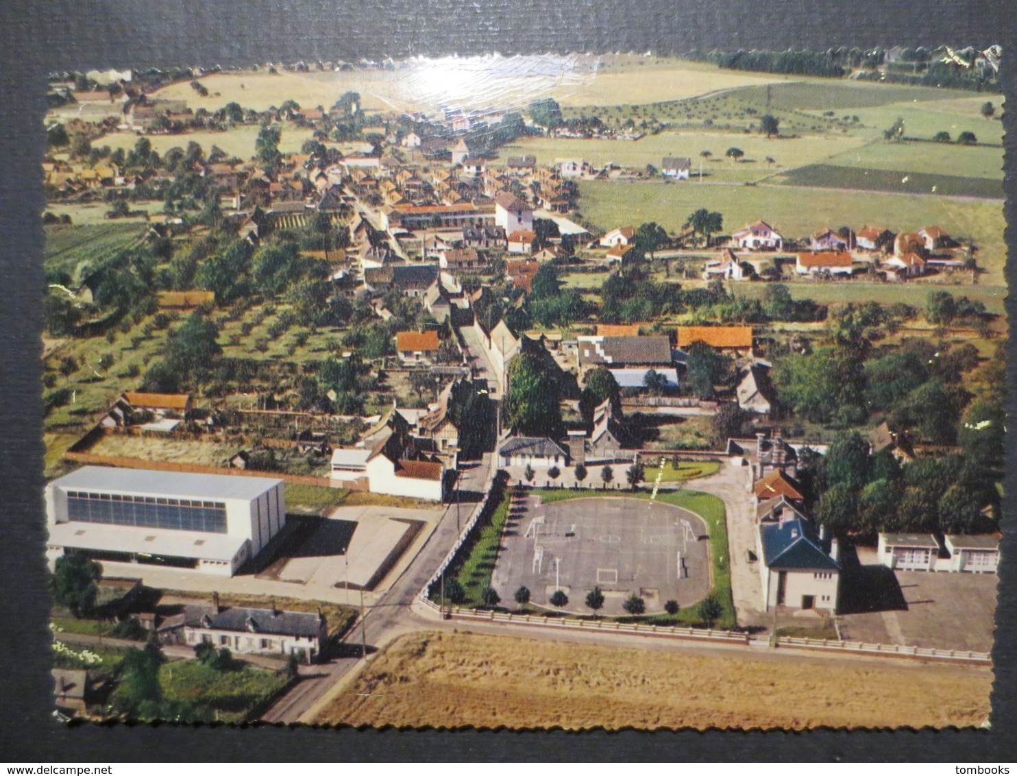 27 - Aubevoye - CPSM - Vue Aérienne - Salle Omnisports - Arch : M. Dupont - Maire Et Groupe Scolaire - B.E - - Aubevoye