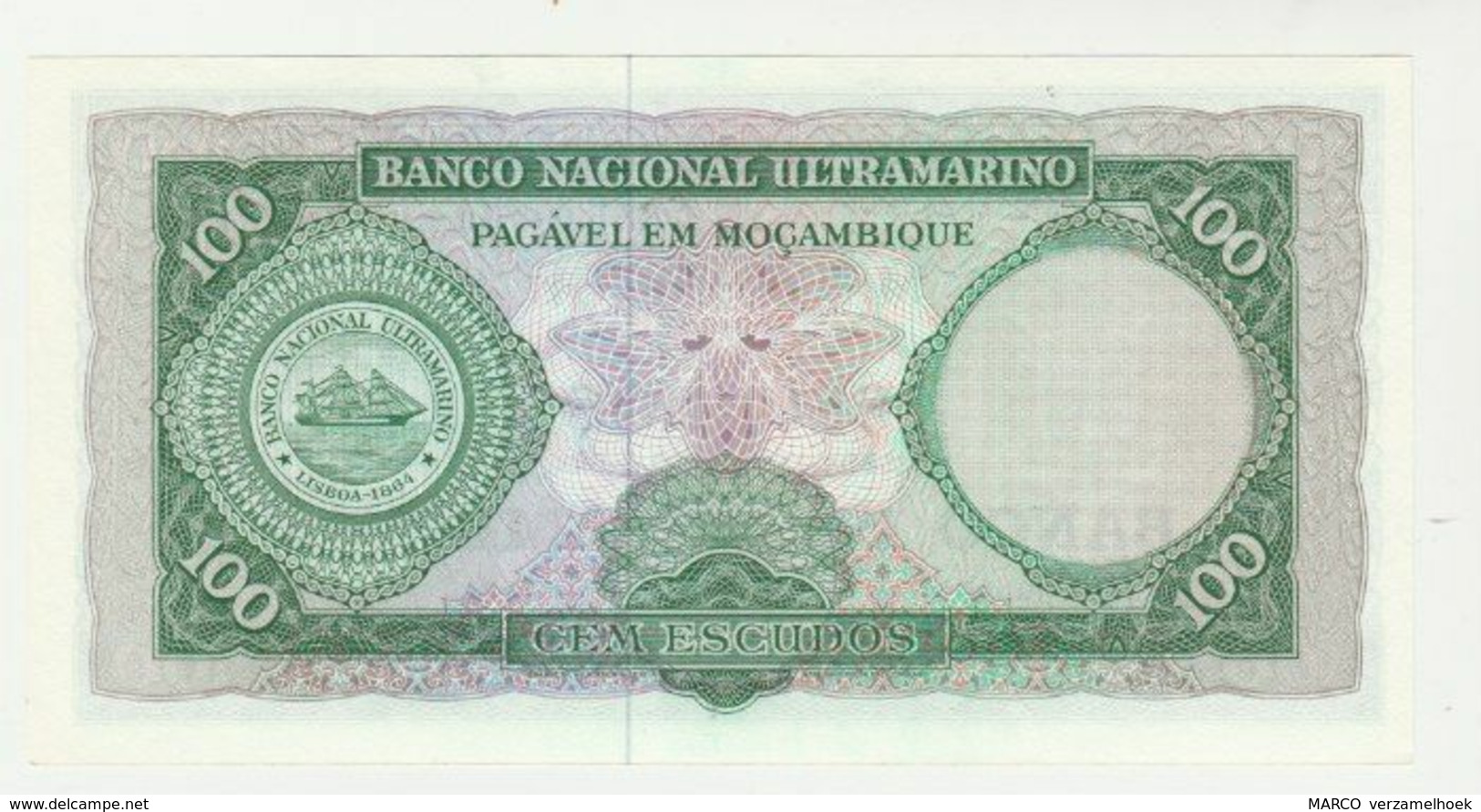 Banknote Mozambique-mocambique 100 Escudos 1961 UNC - Mozambique