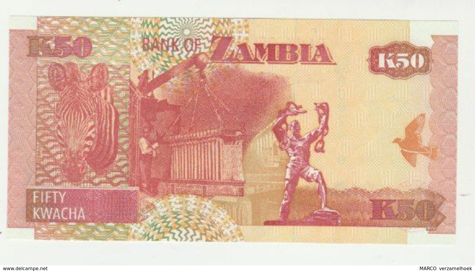 Bank Of Zambia 50 Kwacha 2007 UNC - Zambia