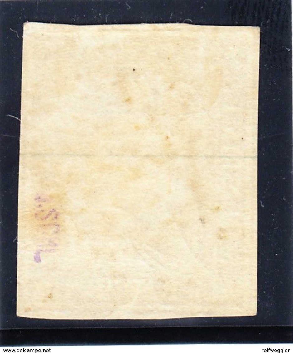 1859 5 Rp Graubraun Ungebrauchte Strubel Marke Noch Vollrandig. Viel Originalgummi. Signiert Schlesinger, Fotobefund - Unused Stamps