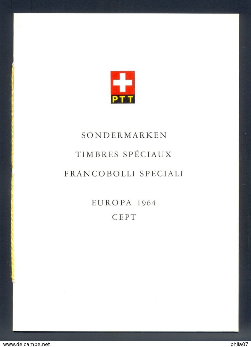 SWITZERLAND - Sondermarken 1964, Timbres Speciali Francobolli Speciali Europa-CEPT - With Commemorative Cancel - 1964