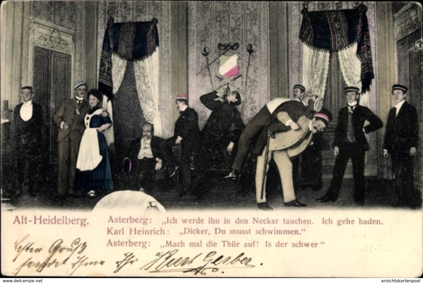 Studentika Cp Alt Heidelberg, Asterberg, Karl Heinrich, Studenten, Theaterszene - Actors