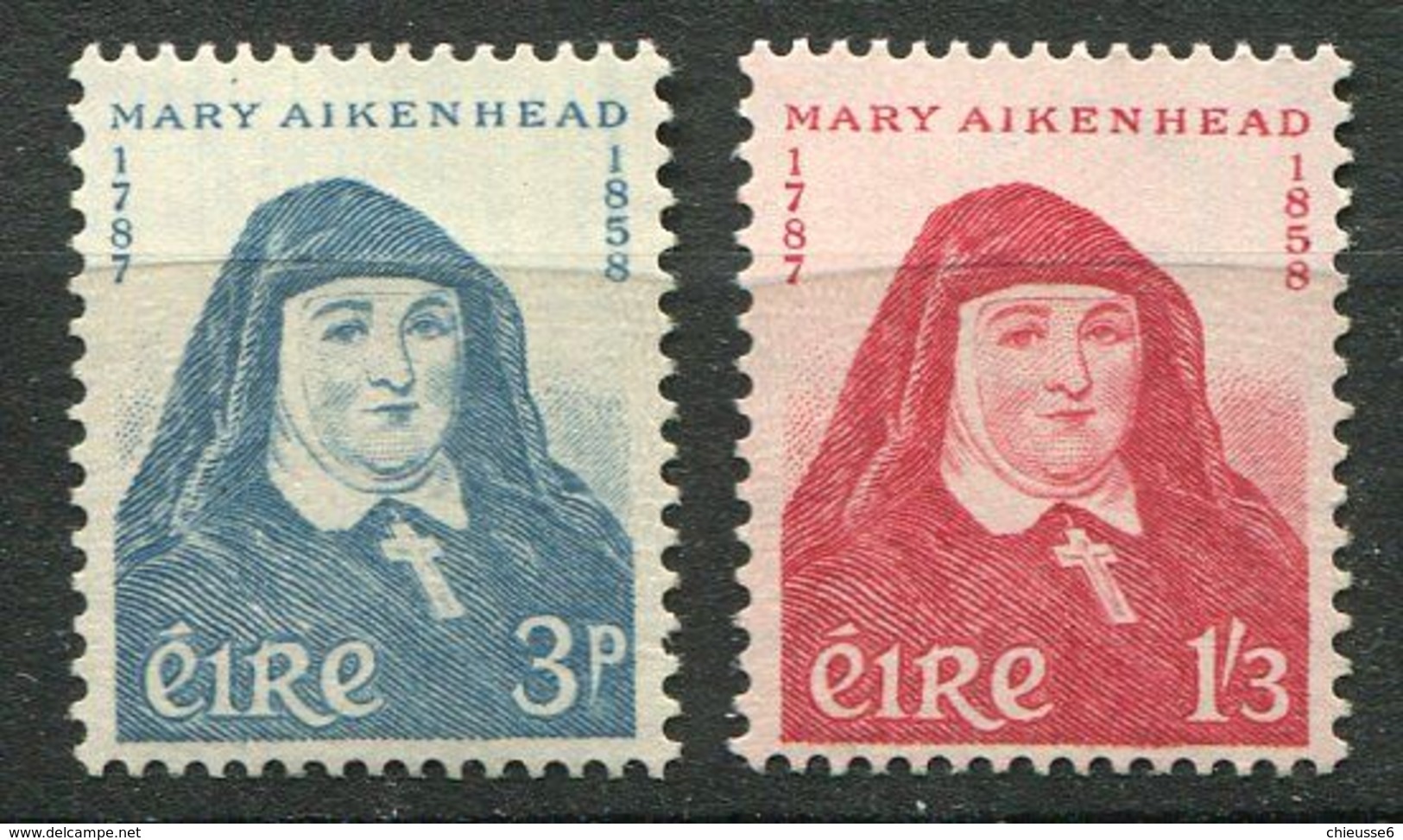 Irlande **   N°  138/139 -  Cent. De La Mort De Mère Mary Aikenhead + Value - Ongebruikt