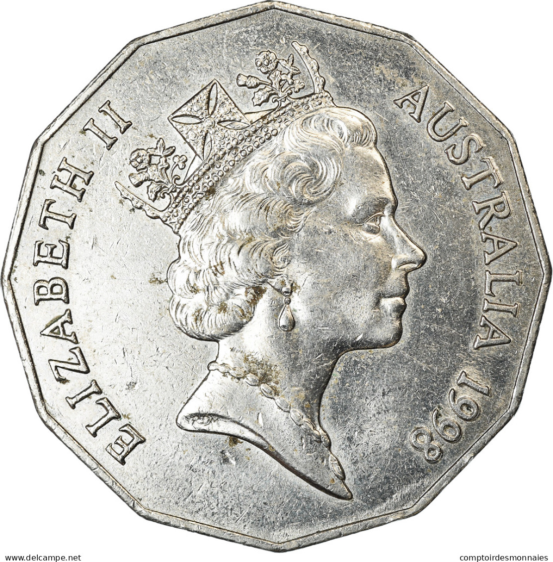 Monnaie, Australie, Elizabeth II, 50 Cents, 1998, TTB, Copper-nickel, KM:364 - 50 Cents