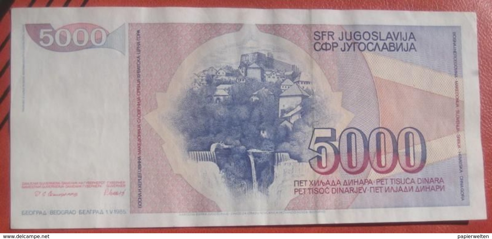 5000 Dinara 1985 (WPM 93A) - Yugoslavia